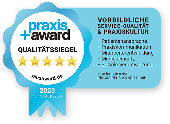 Praxis PlusAward 5-Sterne Qualitaetssiegel 2022